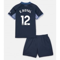 Camisa de time de futebol Tottenham Hotspur Emerson Royal #12 Replicas 2º Equipamento Infantil 2023-24 Manga Curta (+ Calças curtas)